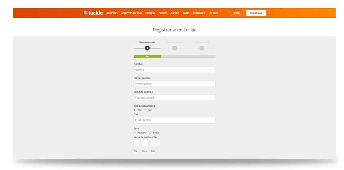 Luckia registro