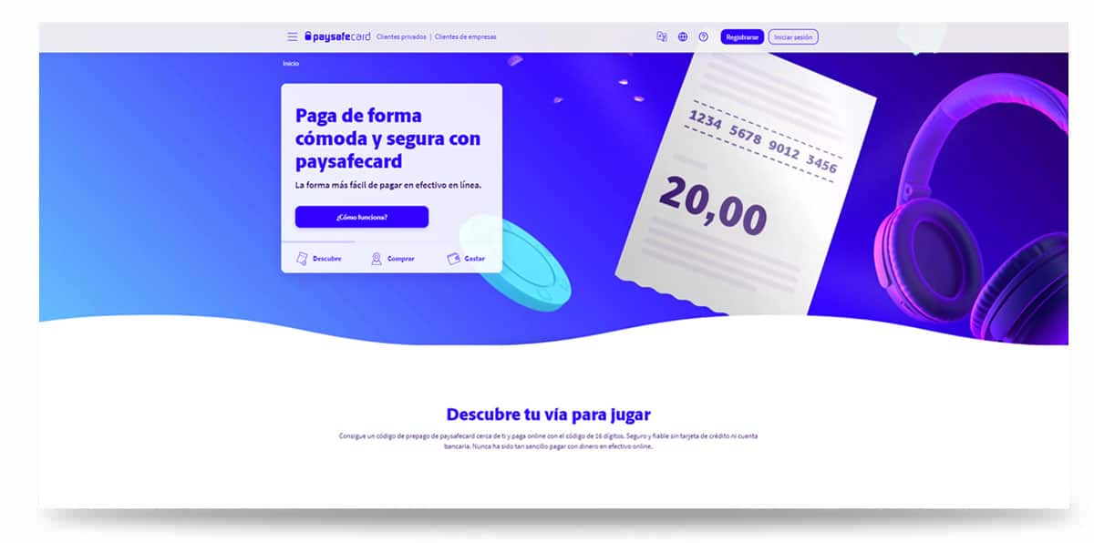 Paga de forma segura con Paysafecard