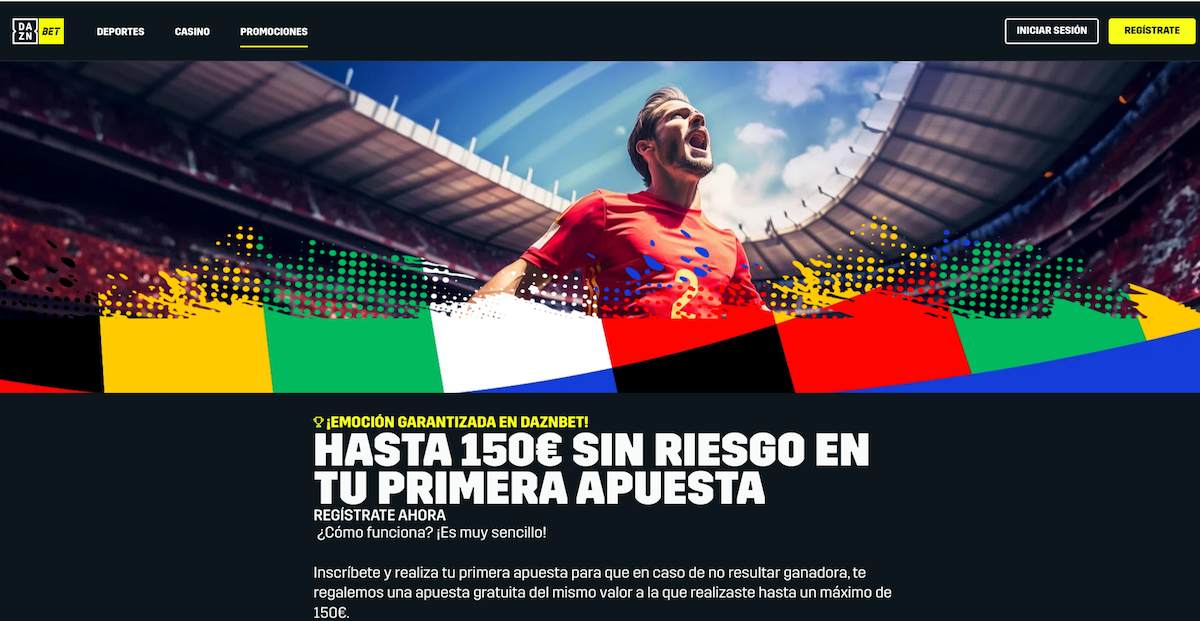 Interfaz de usuario del casino Daznbet mostrando la sección de bonos