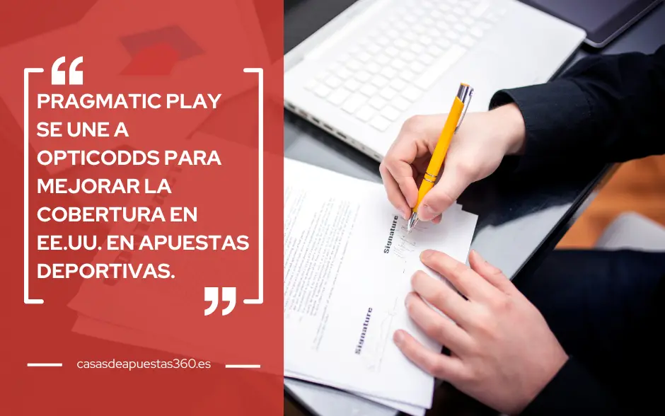 Pragmatic Play se une a OpticOdds para mejorar la cobertura en EE.UU. en apuestas deportivas.