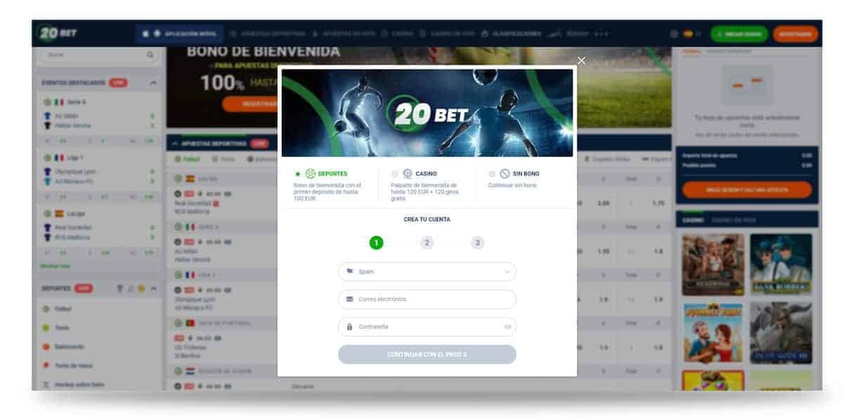 20bet licencia españa